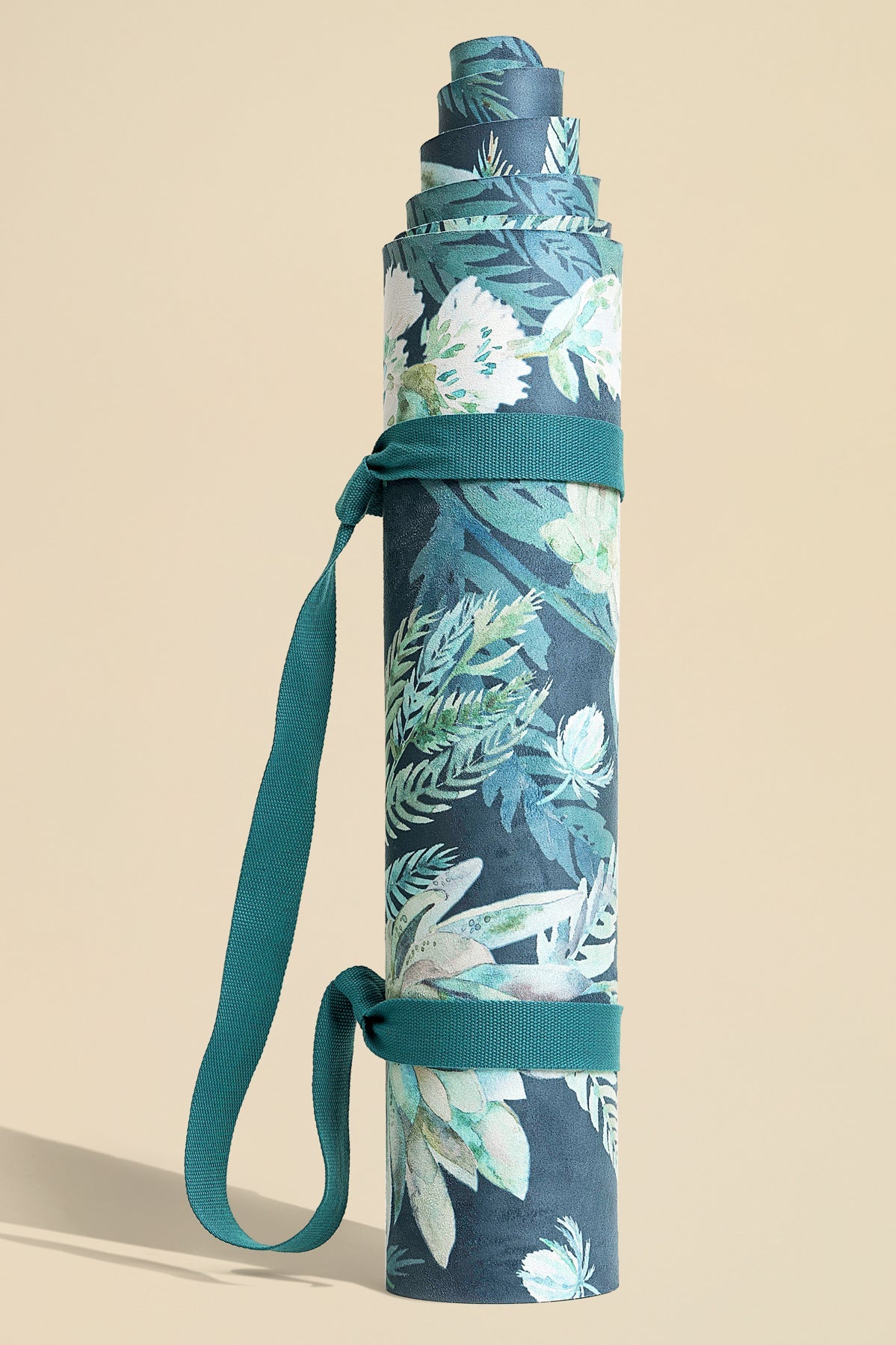 Vegan Suede Yoga Mat - Flourishing Foliage