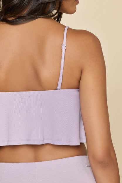 Go With The Flow Crop Top - Lavender Haze