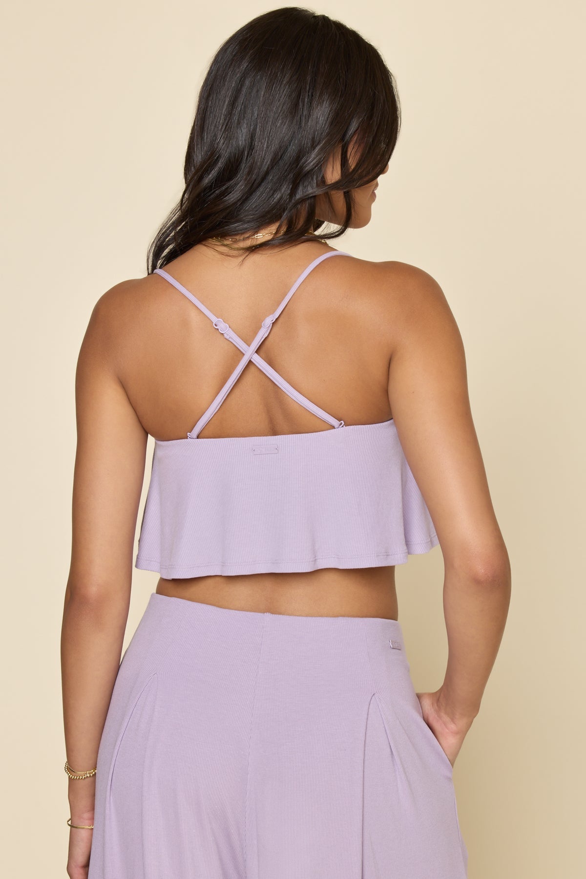 Go With The Flow Crop Top - Lavender Haze