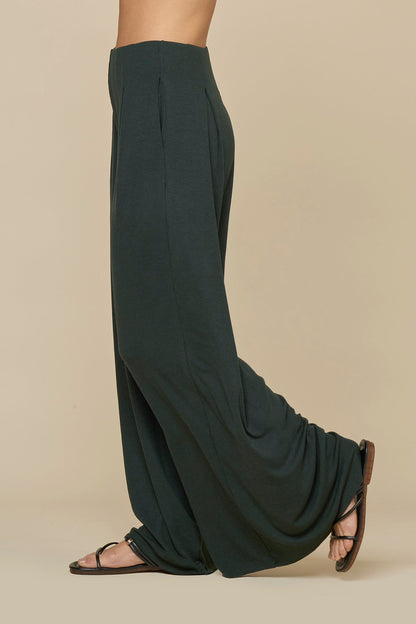 Go with the Flow Wide Leg Pant - Deep Forest