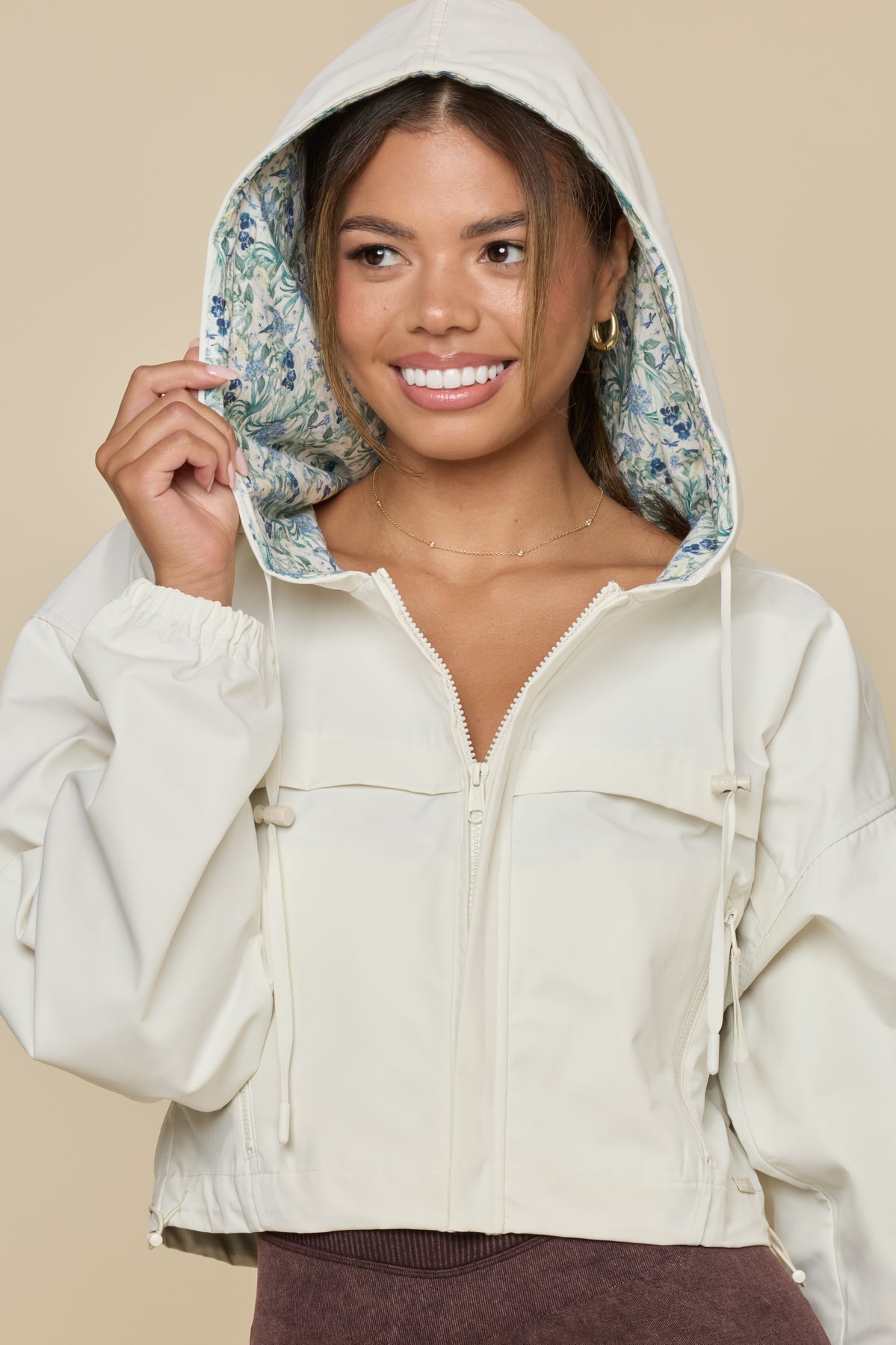 Packable Windbreaker - Coconut Cream
