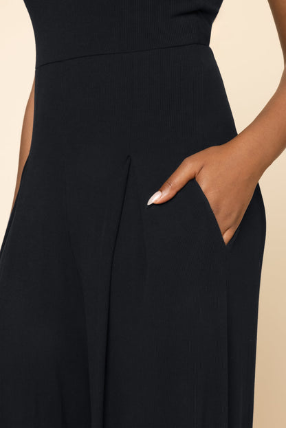 Go With The Flow Jumpsuit - Black