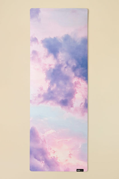 Vegan Suede Yoga Mat - Heart in the Clouds