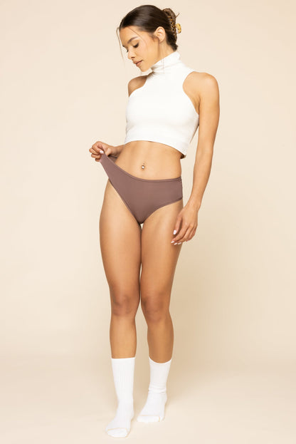 Next to Nothing Higher Rise Cheeky Panty - Dark Mocha