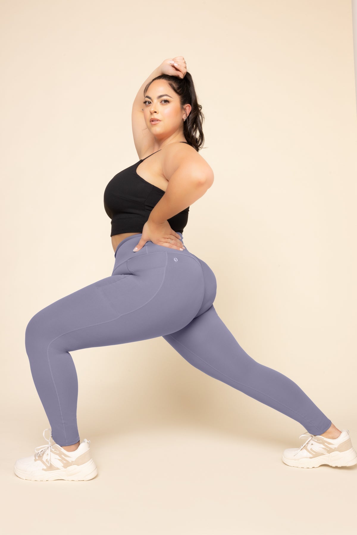 Crisscross Hourglass® Legging with Pockets - Blue Mist