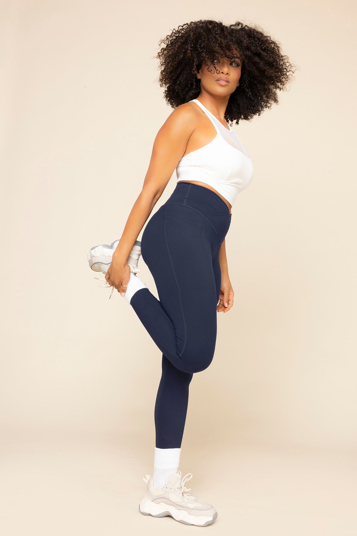 Crisscross Hourglass® Legging with Pockets - Cosmic Navy