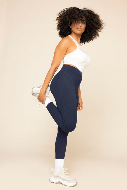 Crisscross Hourglass® Legging with Pockets - Cosmic Navy