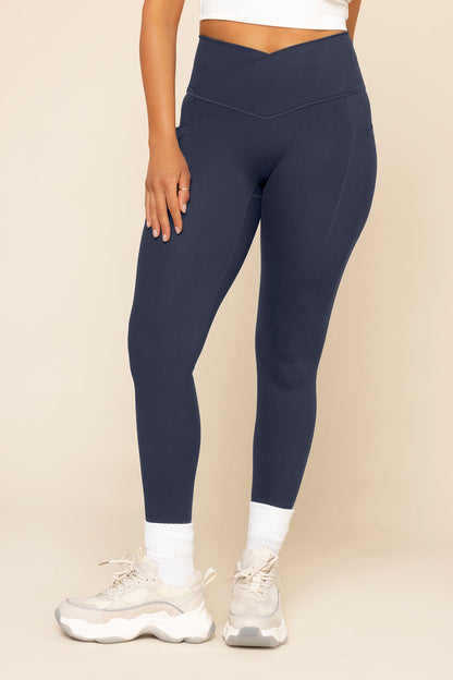 Crisscross Hourglass® Legging with Pockets - Cosmic Navy