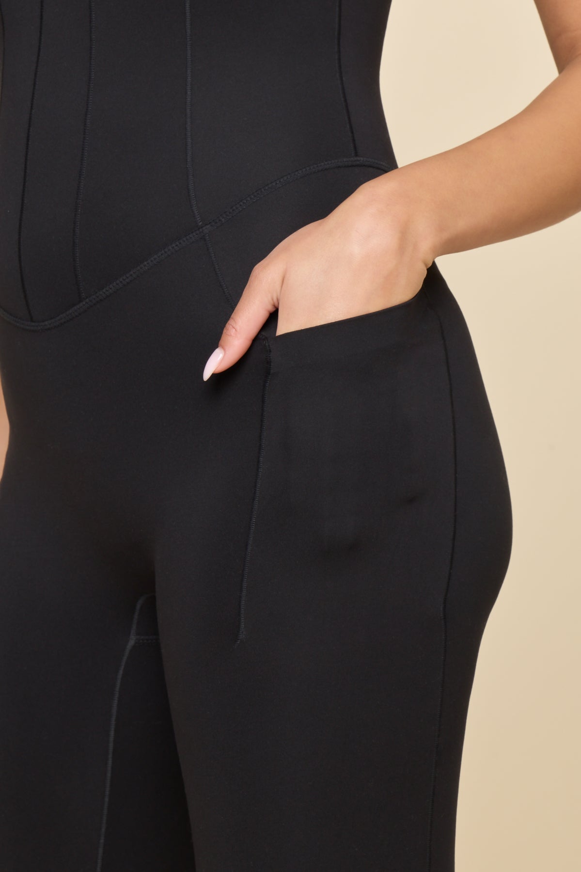 High Society Corset Jumpsuit - Black