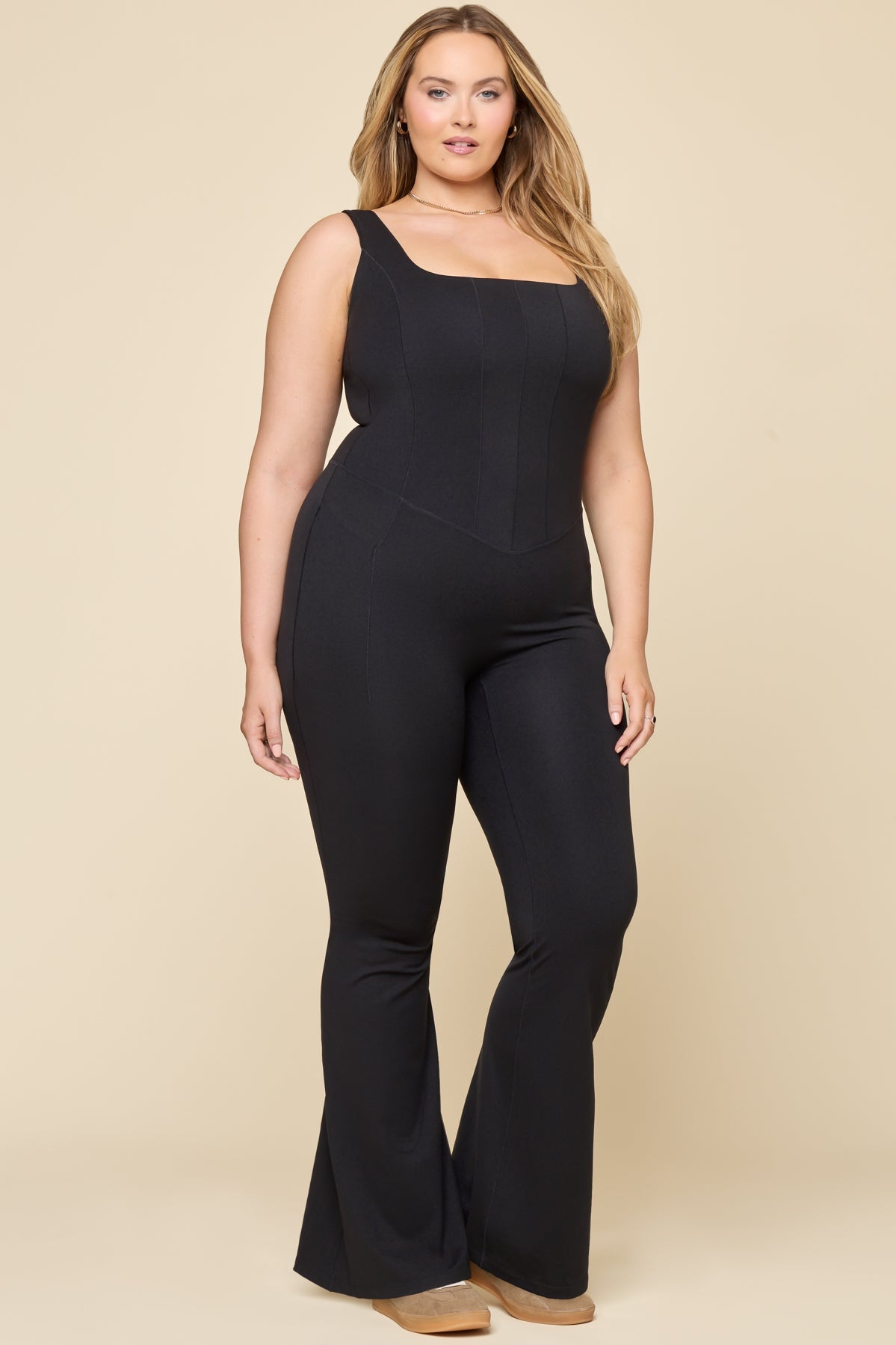 High Society Corset Jumpsuit - Black