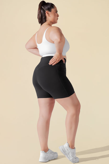 Crisscross Hourglass® Midi Short with Pockets - Black