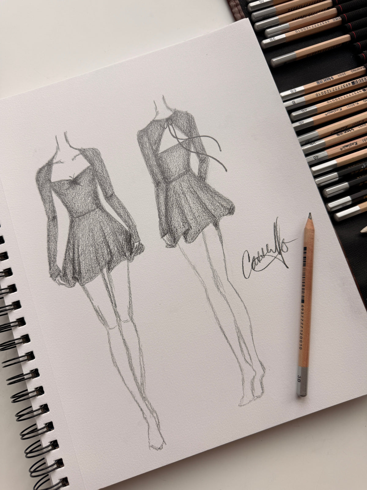 Skate the Night Away Long Sleeve Dress - Cool Black