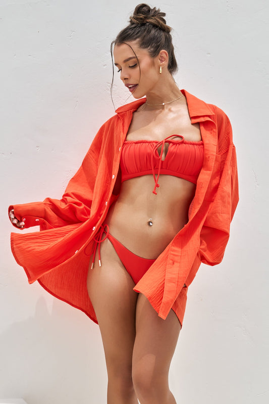 I Need a Vacation Shirt Dress - Poppy
