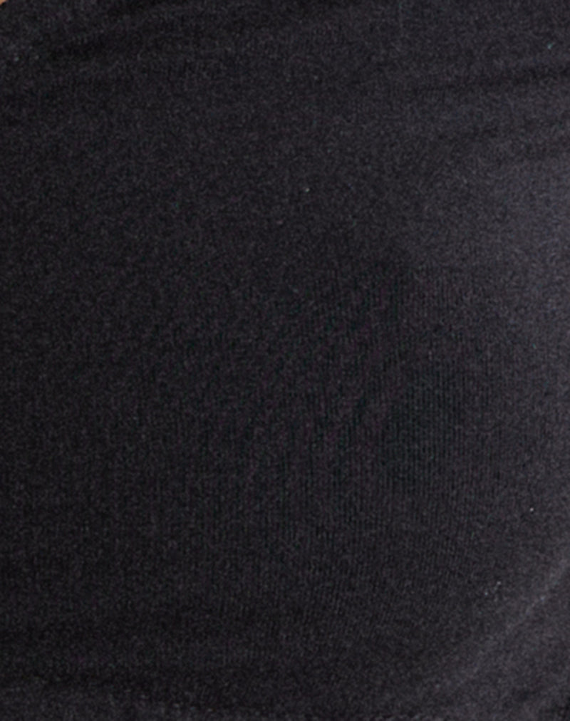 Ceren Bolero Top in Black with Pearl Buttons