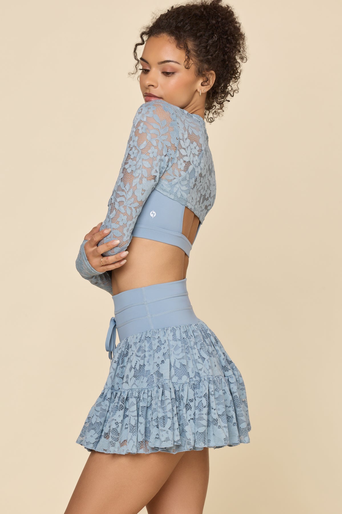 Lace Pirouette Skort - Blue Storm