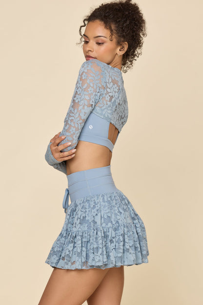 Lace Pirouette Skort - Blue Storm