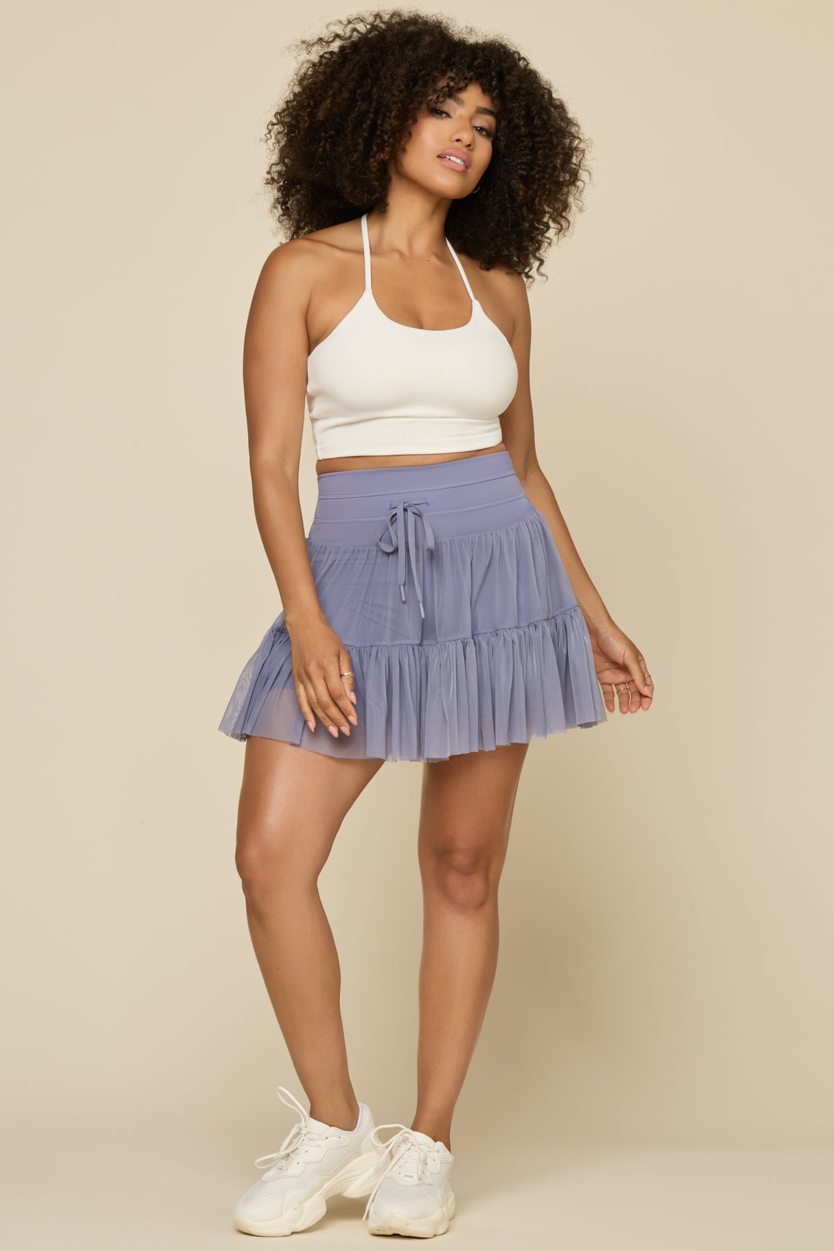 Pirouette Skort (Longer) - Blue Mist