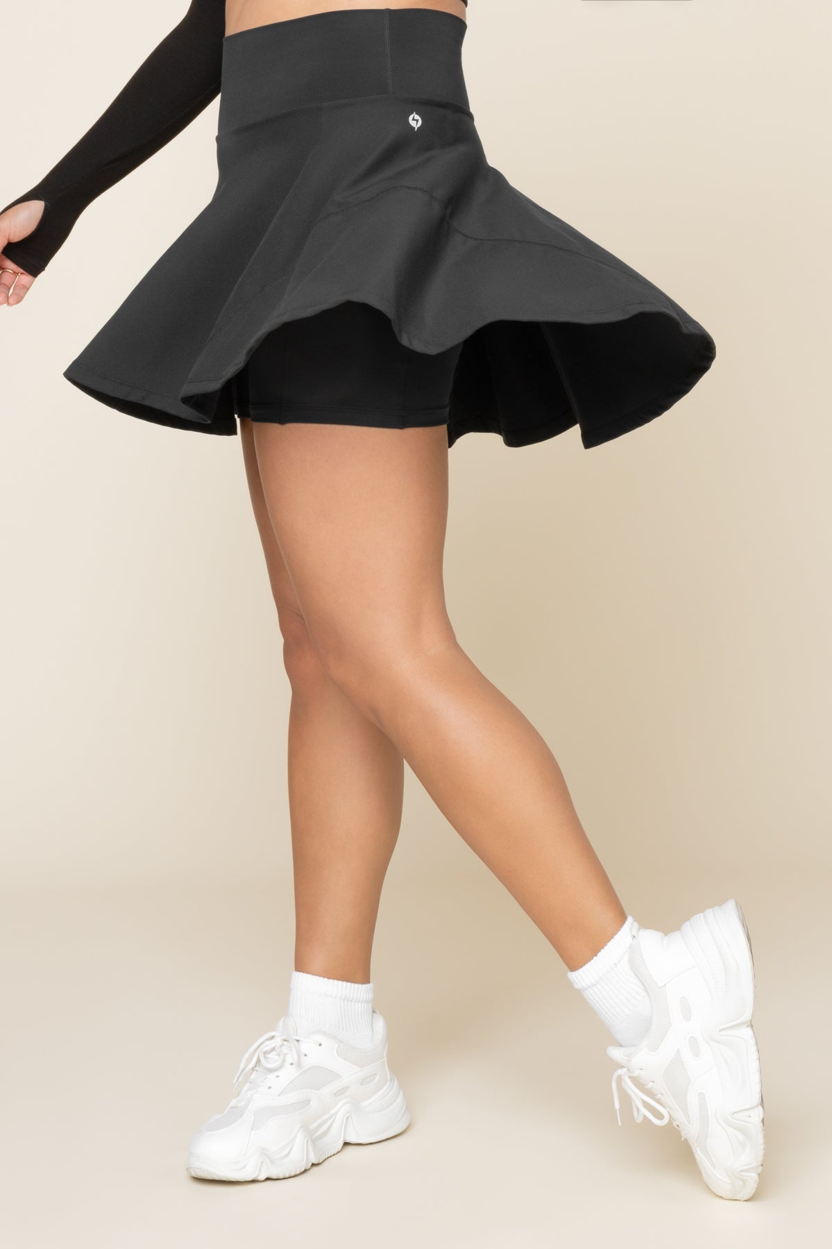 Twirl Skort (Longer) - Black