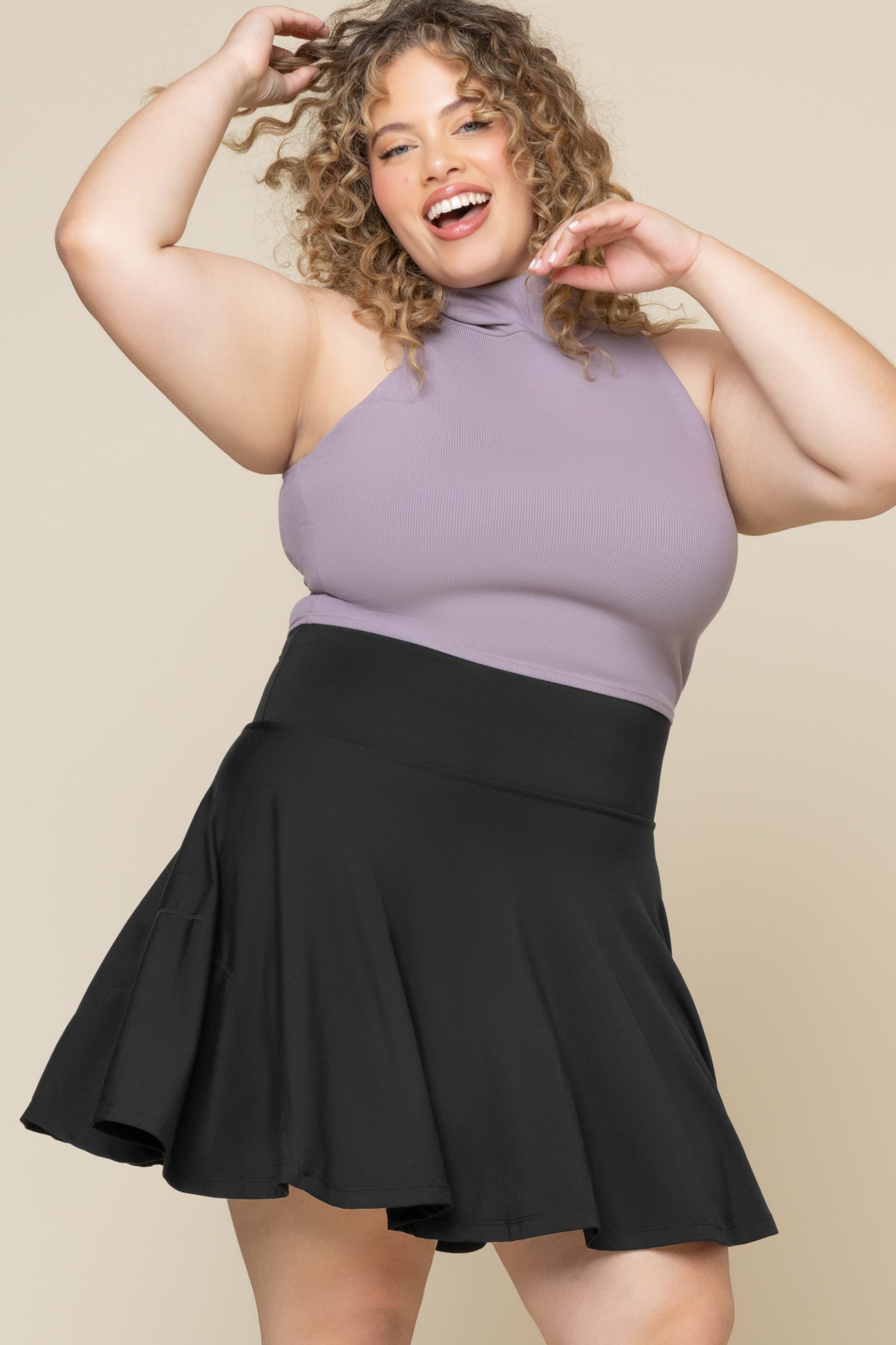 Twirl Skort (Longer) - Black