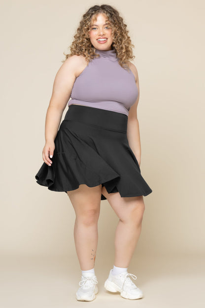Twirl Skort (Longer) - Black