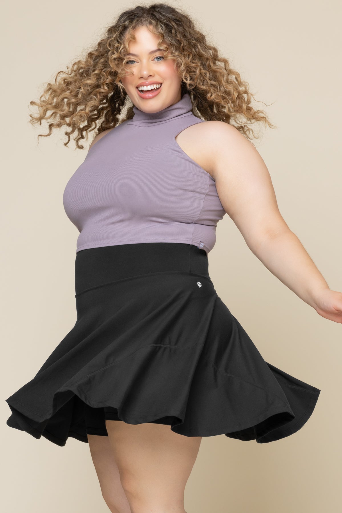 Twirl Skort (Longer) - Black