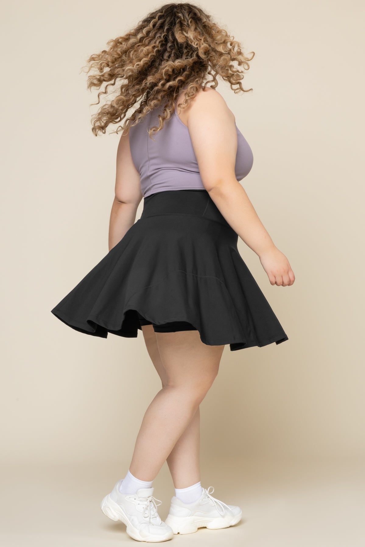 Twirl Skort (Longer) - Black