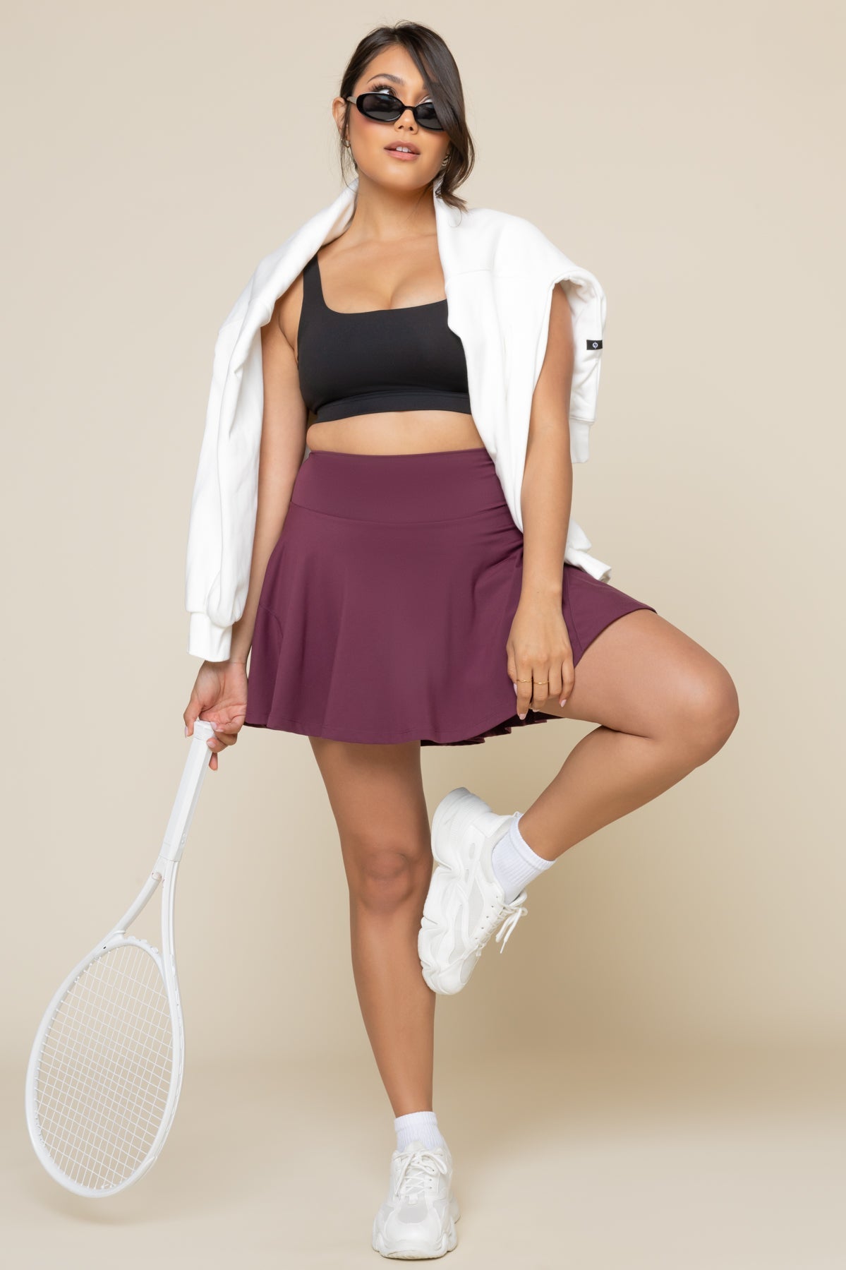 Twirl Skort (Longer) - Plum