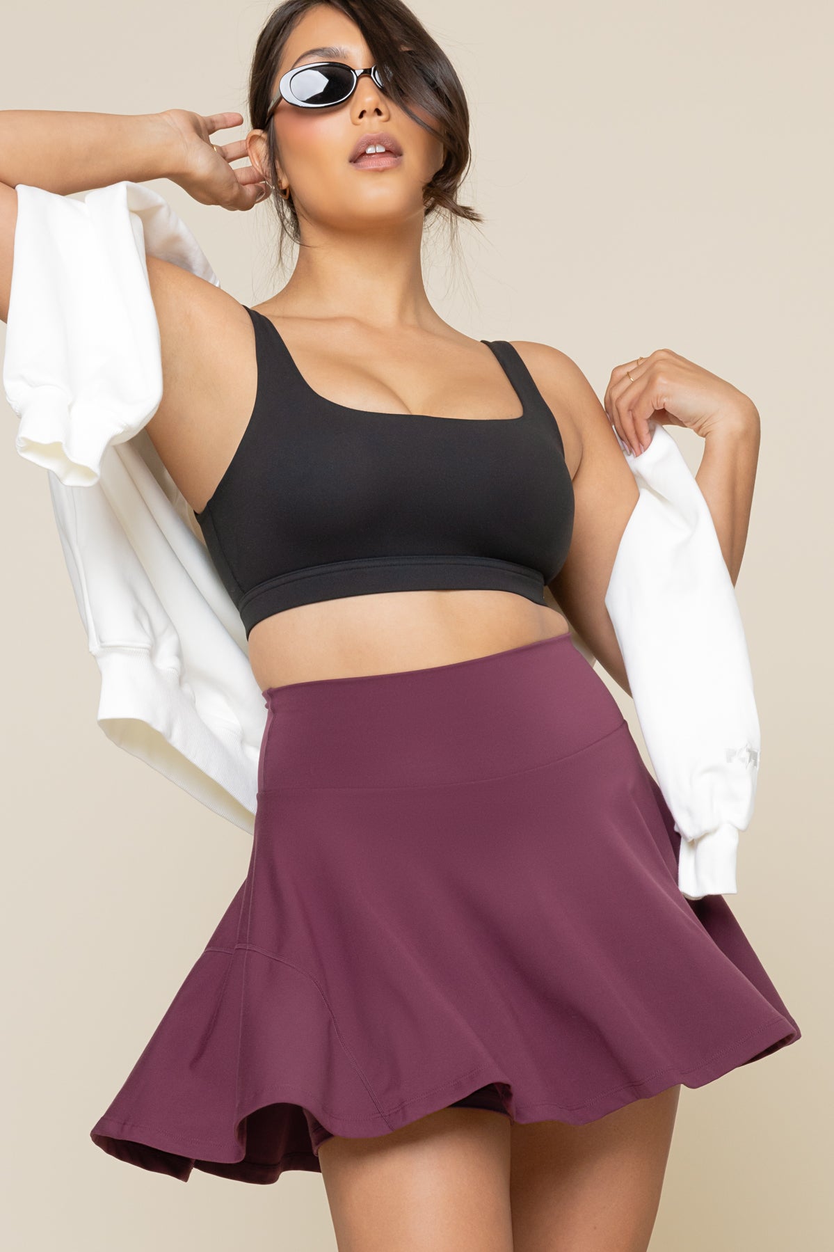 Twirl Skort (Longer) - Plum