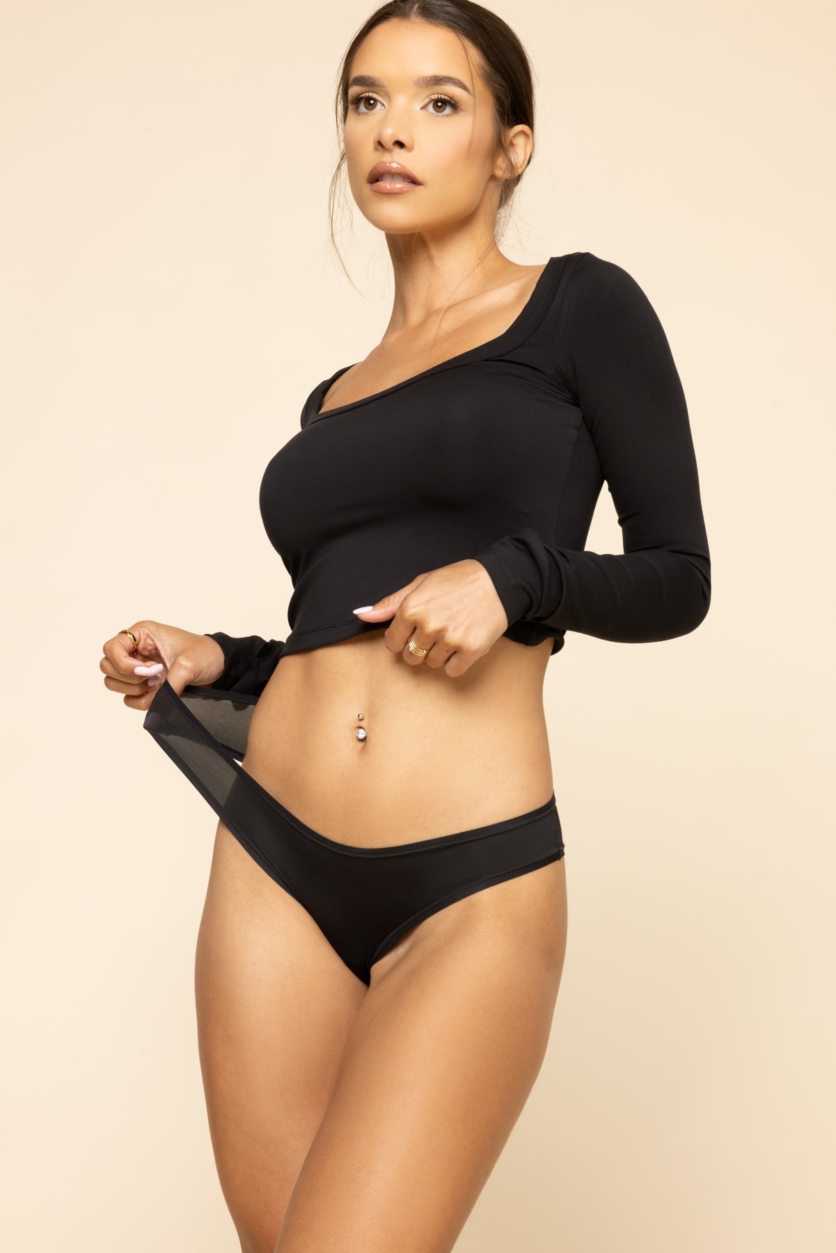 Next to Nothing Cheeky Panty - Black