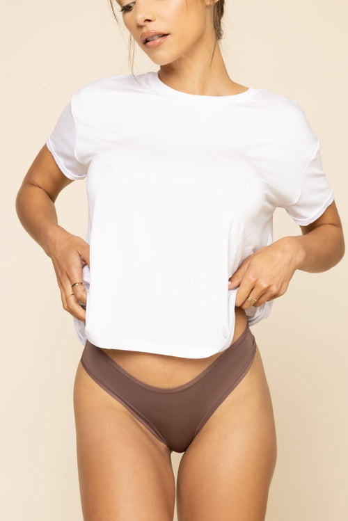 Next to Nothing Thong Panty - Dark Mocha
