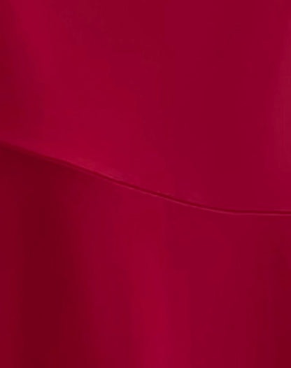 Cinta Low Rise Midi Skirt in Red
