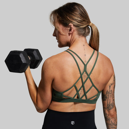 Warrior Original Sports Bra (Brand Strength-Forest Green)