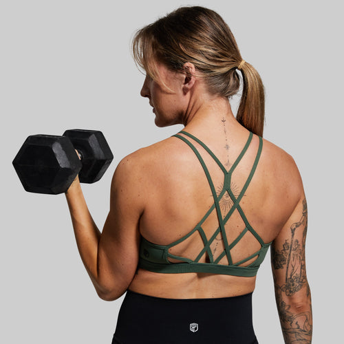 Warrior Original Sports Bra (Brand Strength-Forest Green)