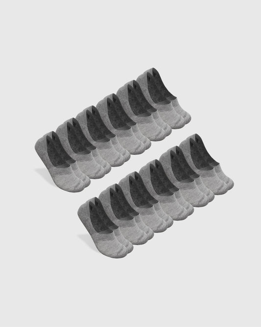 Heather Gray Never Show Socks 12-Pack