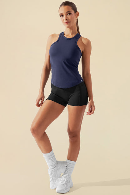Not Your Typical Tank (Built-in Bra) - Cosmic Navy