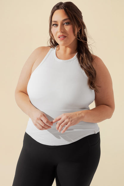 Not Your Typical Tank (Built-in Bra) - White