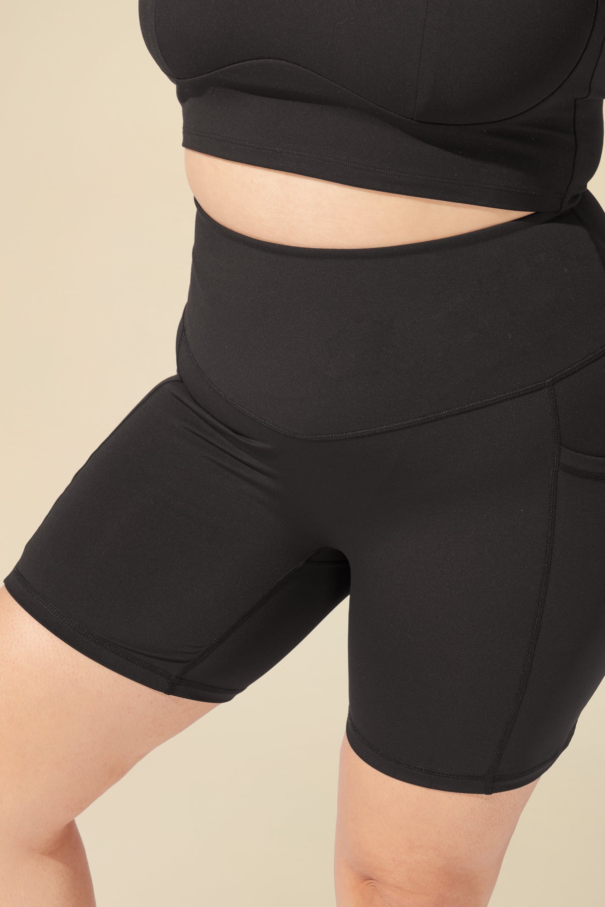 Supersculpt™ Biker Short with Pockets - Black