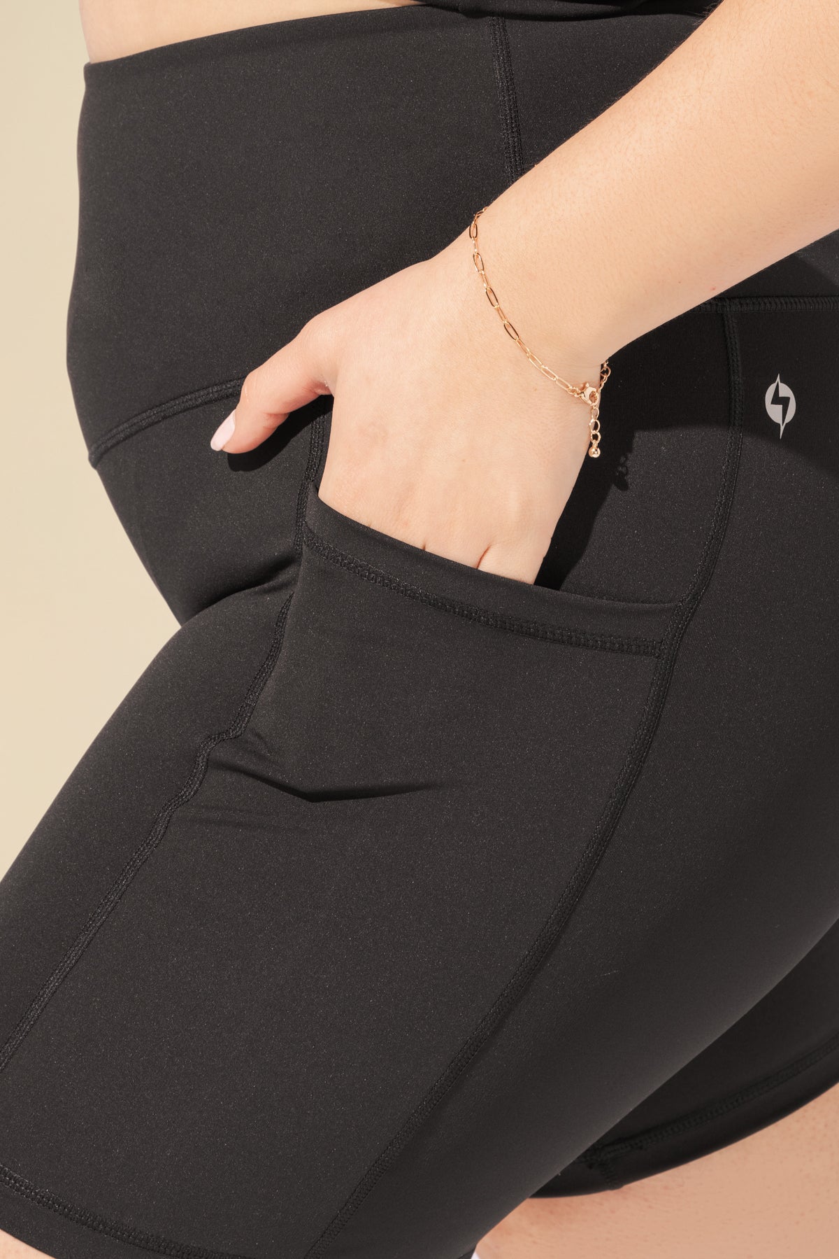 Supersculpt™ Biker Short with Pockets - Black