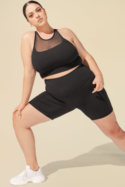 Supersculpt™ Biker Short with Pockets - Black