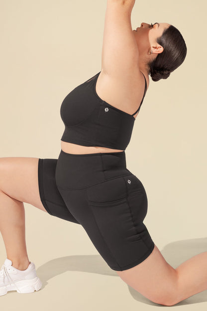 Supersculpt™ Biker Short with Pockets - Black