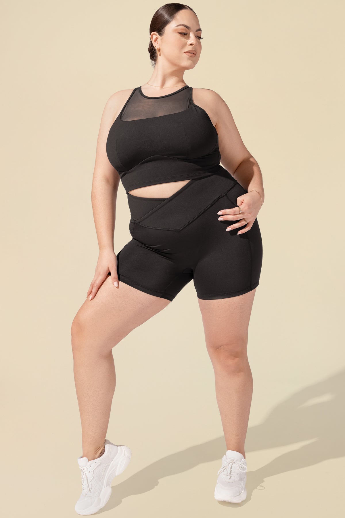Crisscross Hourglass® Booty Short - Black