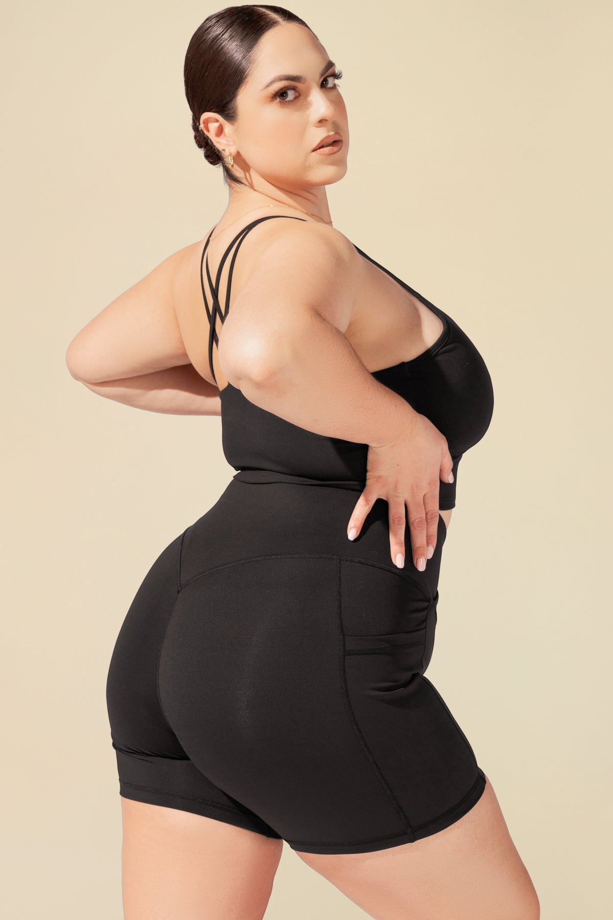 Crisscross Hourglass® Booty Short - Black