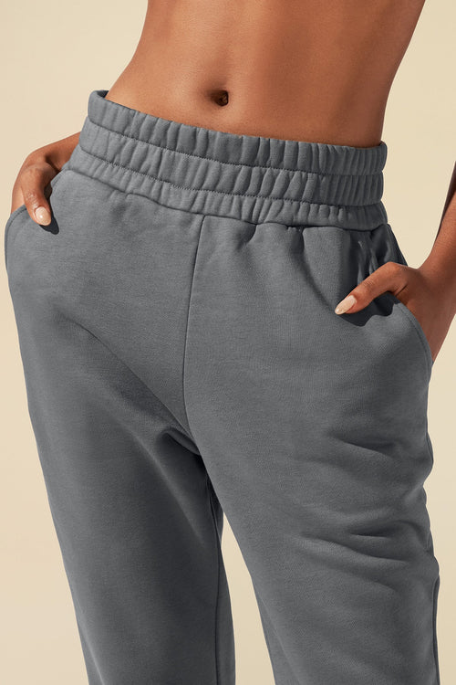 Cloud Rollover Sweatpant - Smoke