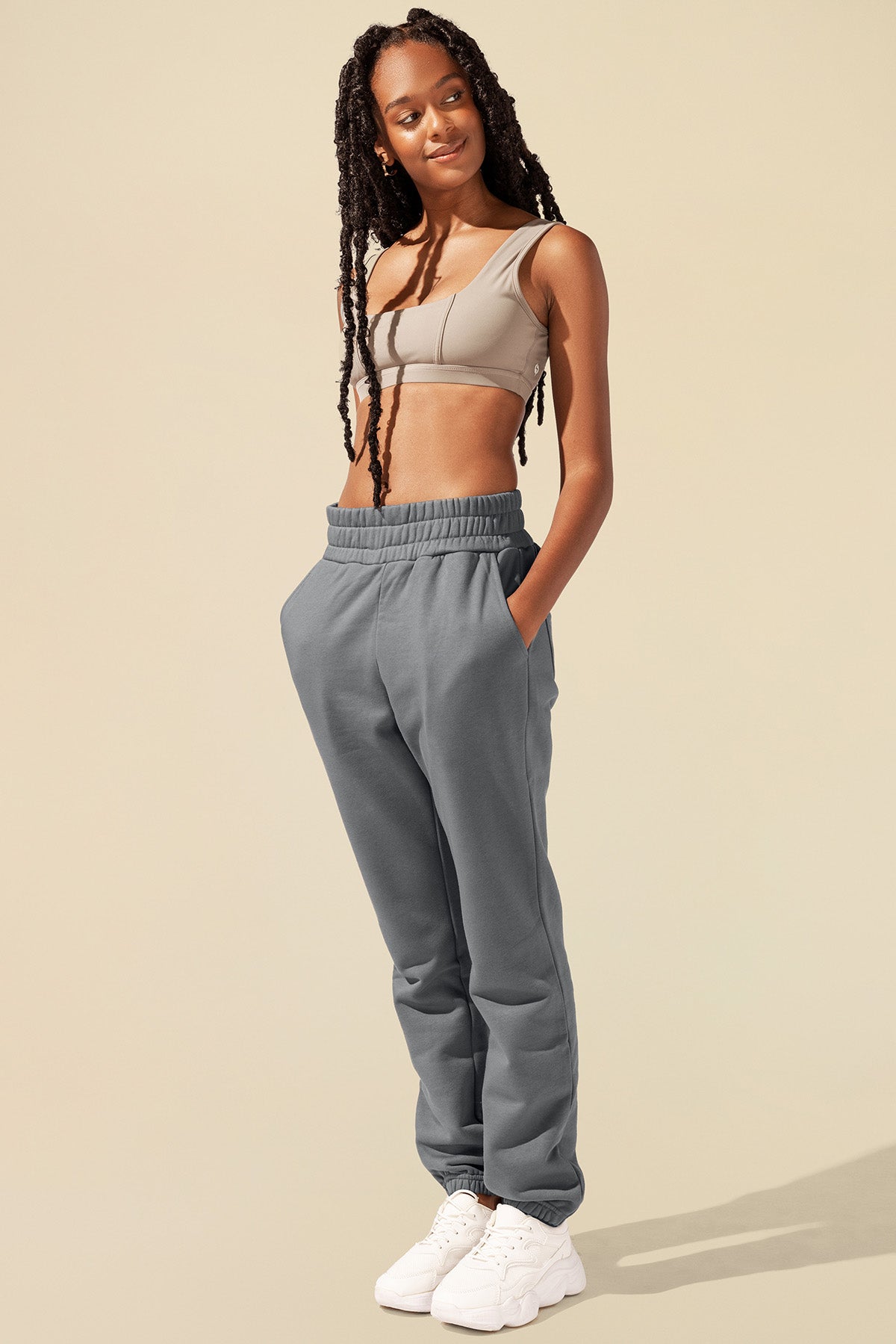 Cloud Rollover Sweatpant - Smoke