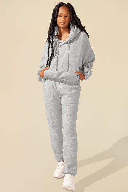 Cloud Rollover Sweatpant - Heather Grey