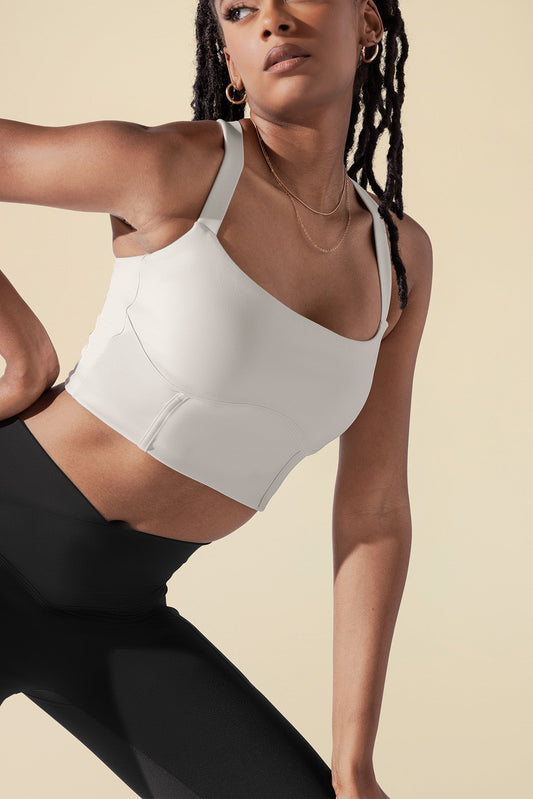 Daphne Corset Crop Top - Light Sand
