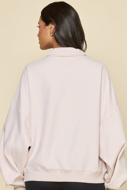 Ooey Gooey Half Zip Sweater - Pink Ice