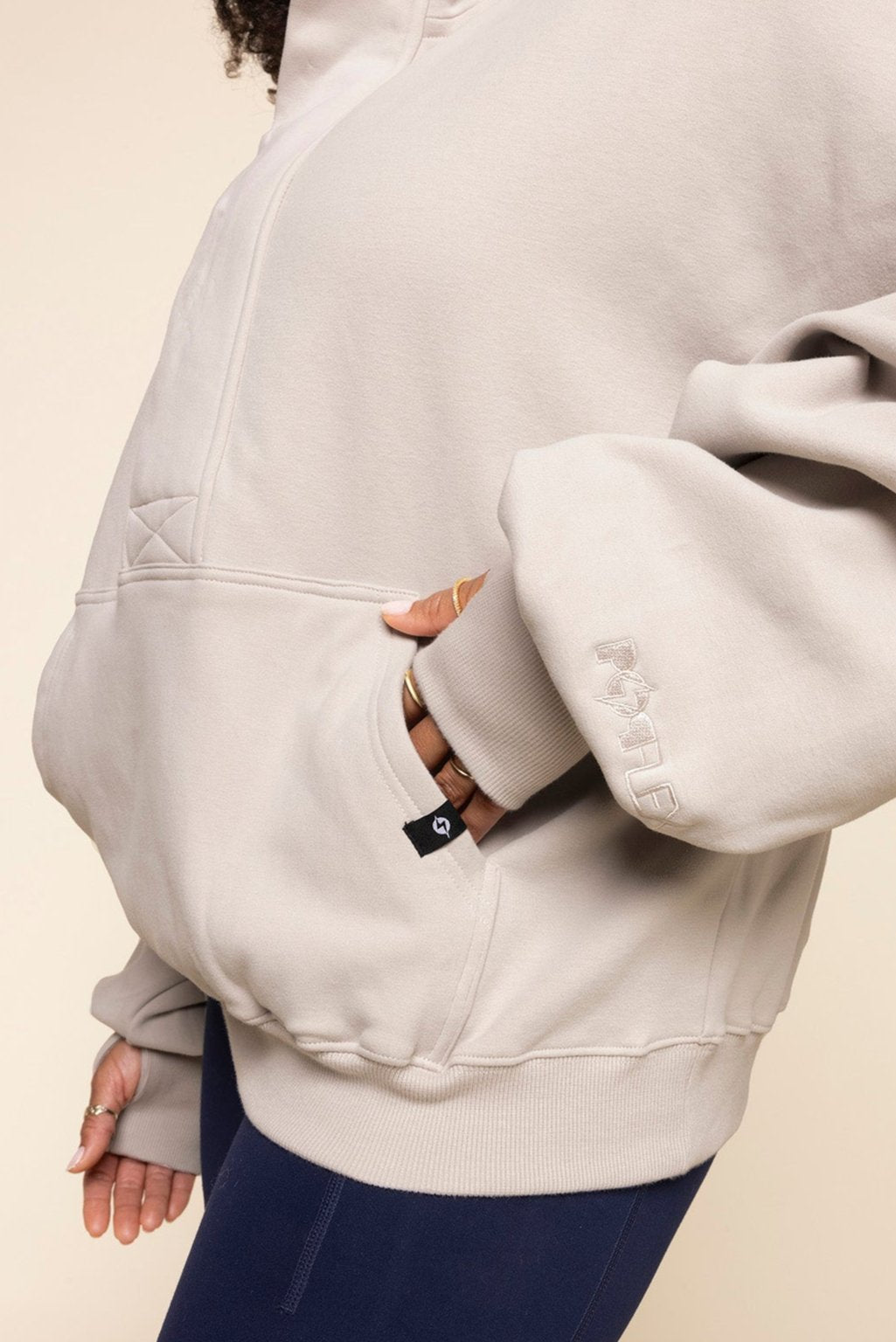 Ooey Gooey Half Zip Sweater - Silver Birch