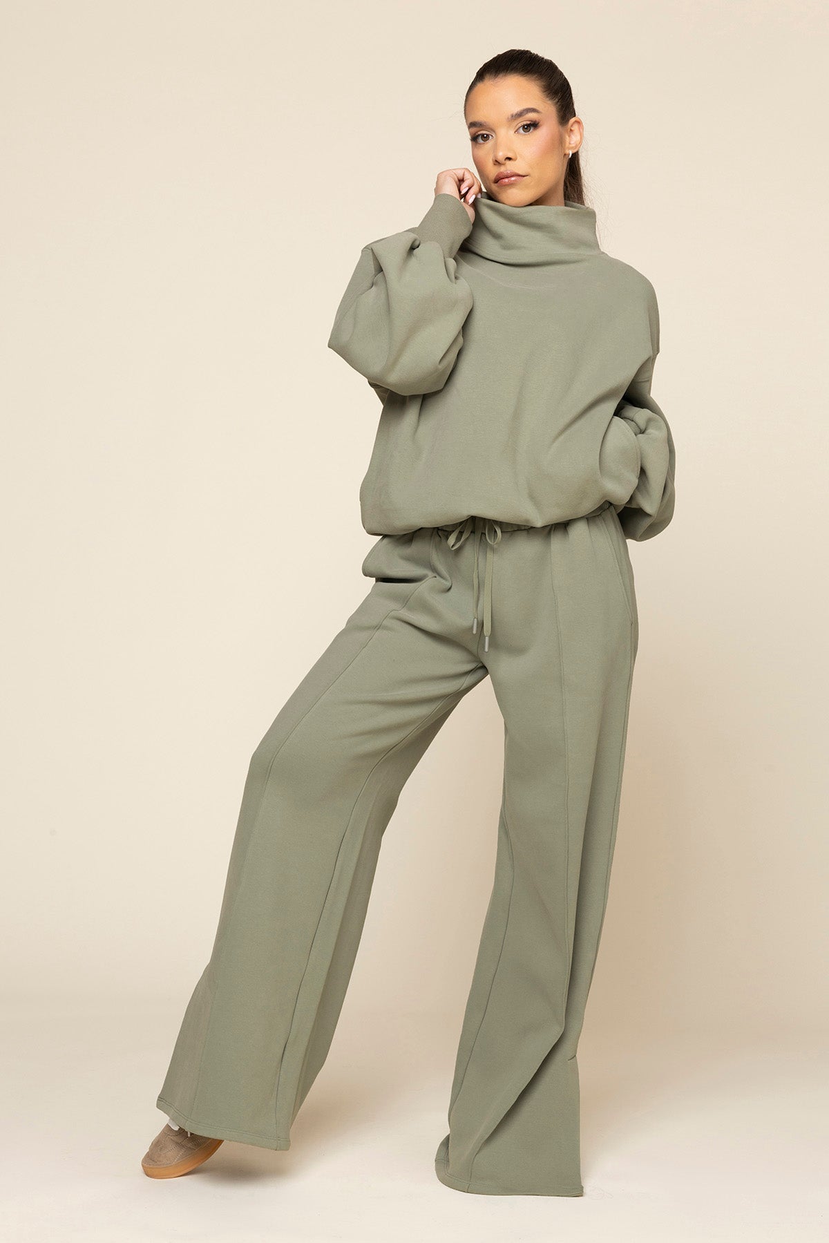 Ooey Gooey Mockneck Sweatshirt - Light Sage