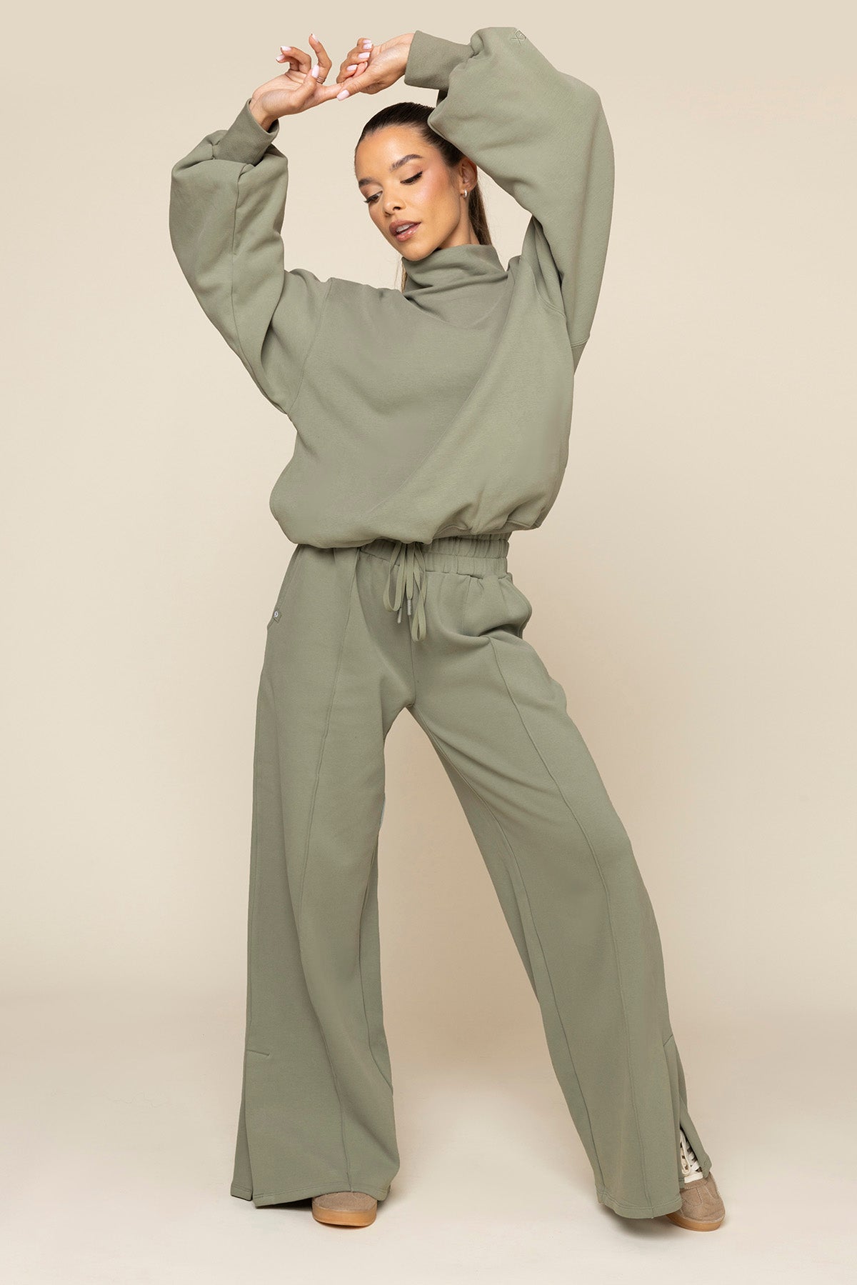 Ooey Gooey Mockneck Sweatshirt - Light Sage